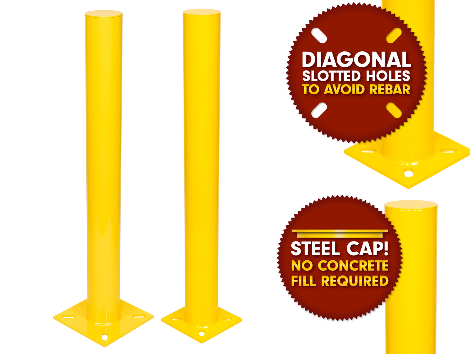 pre engineered visual safety bollards